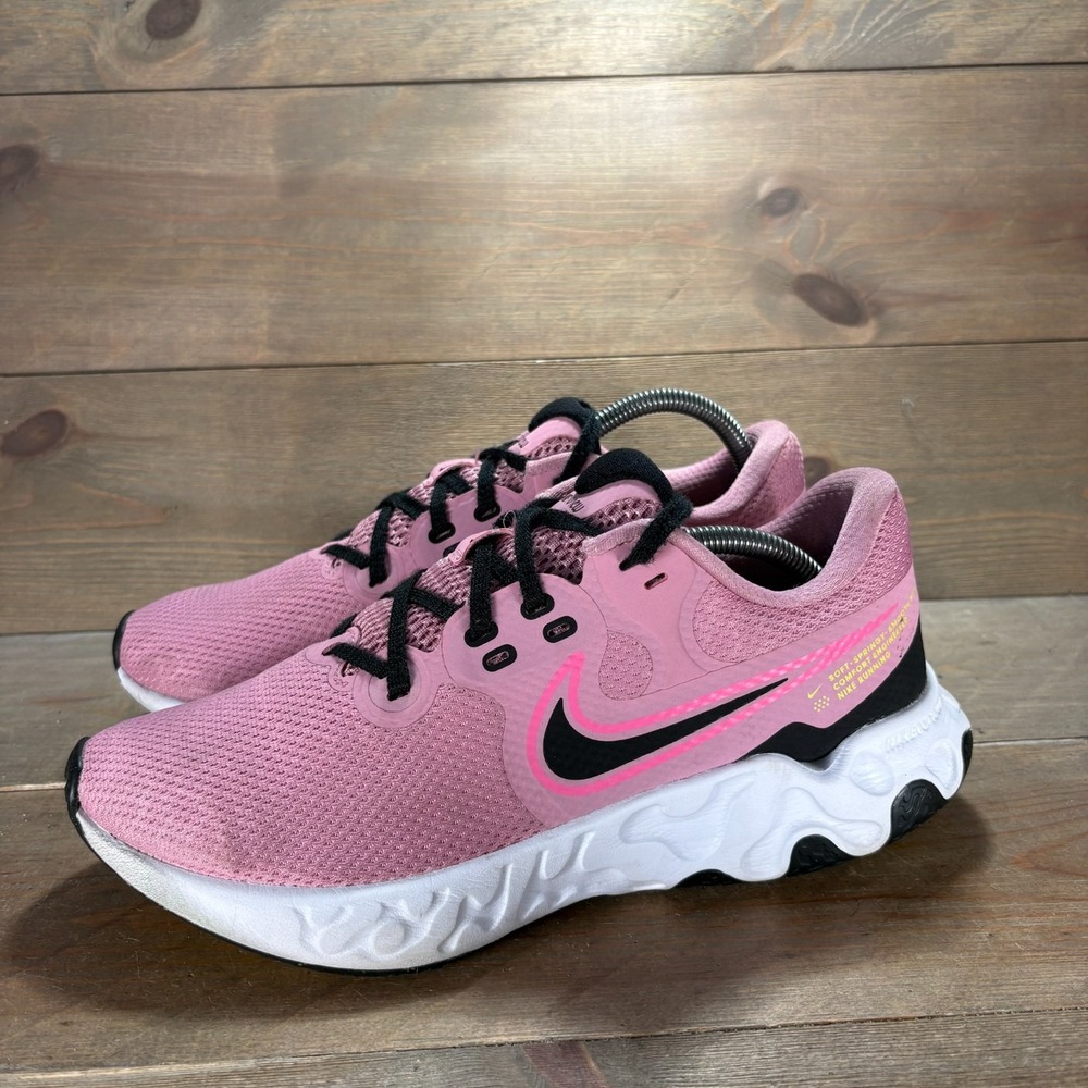 Nike Renew Ride 2 Womens size 9.5 shoes Pink Mesh Lace Up Cushioned sneakers